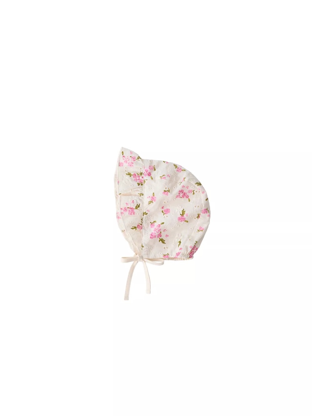 NWT Zara Floral Baby Bonnet in Pink and Cream